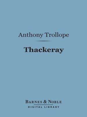 cover image of Thackeray (Barnes & Noble Digital Library)